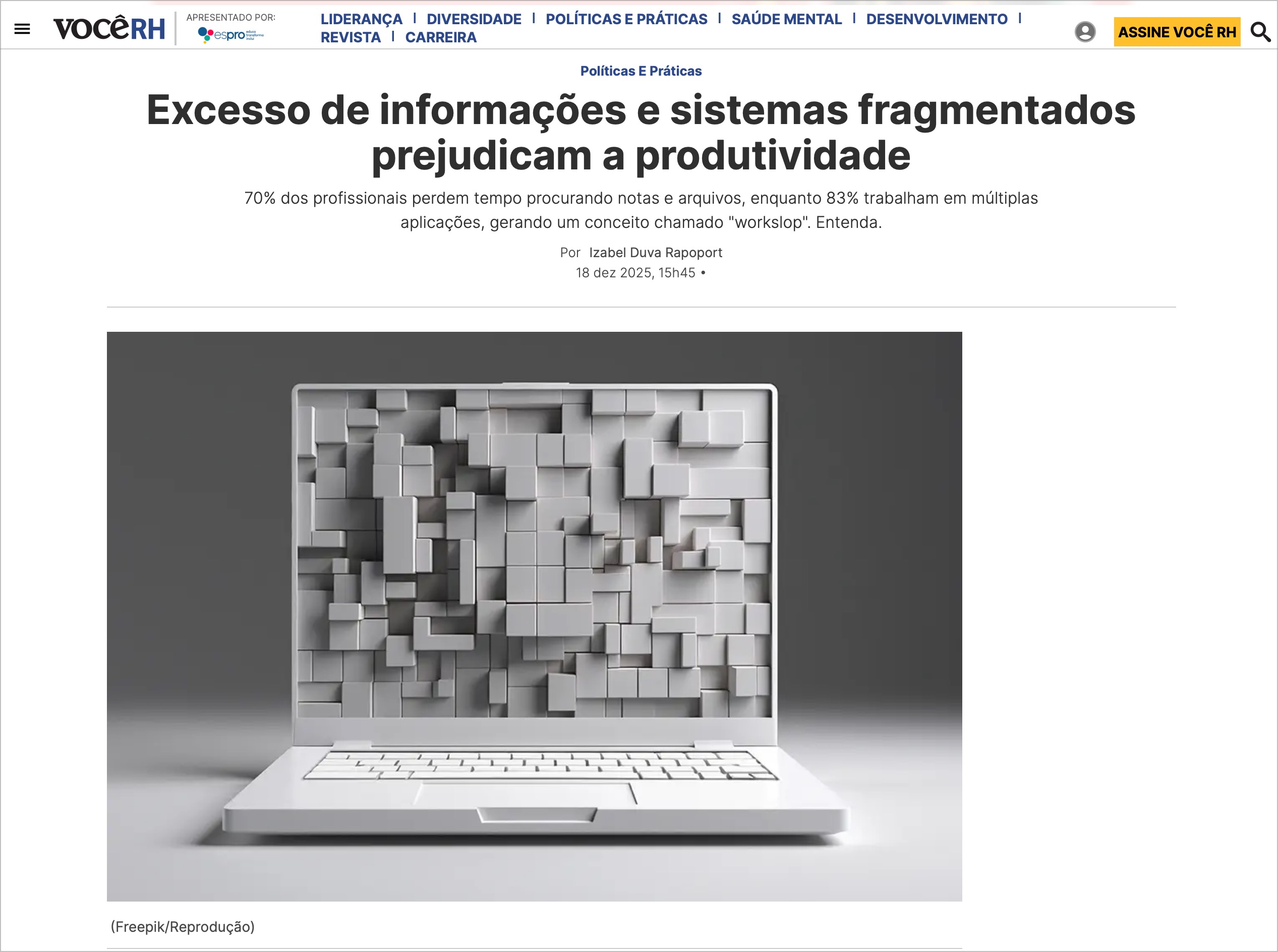 Matéria Portal Você RH